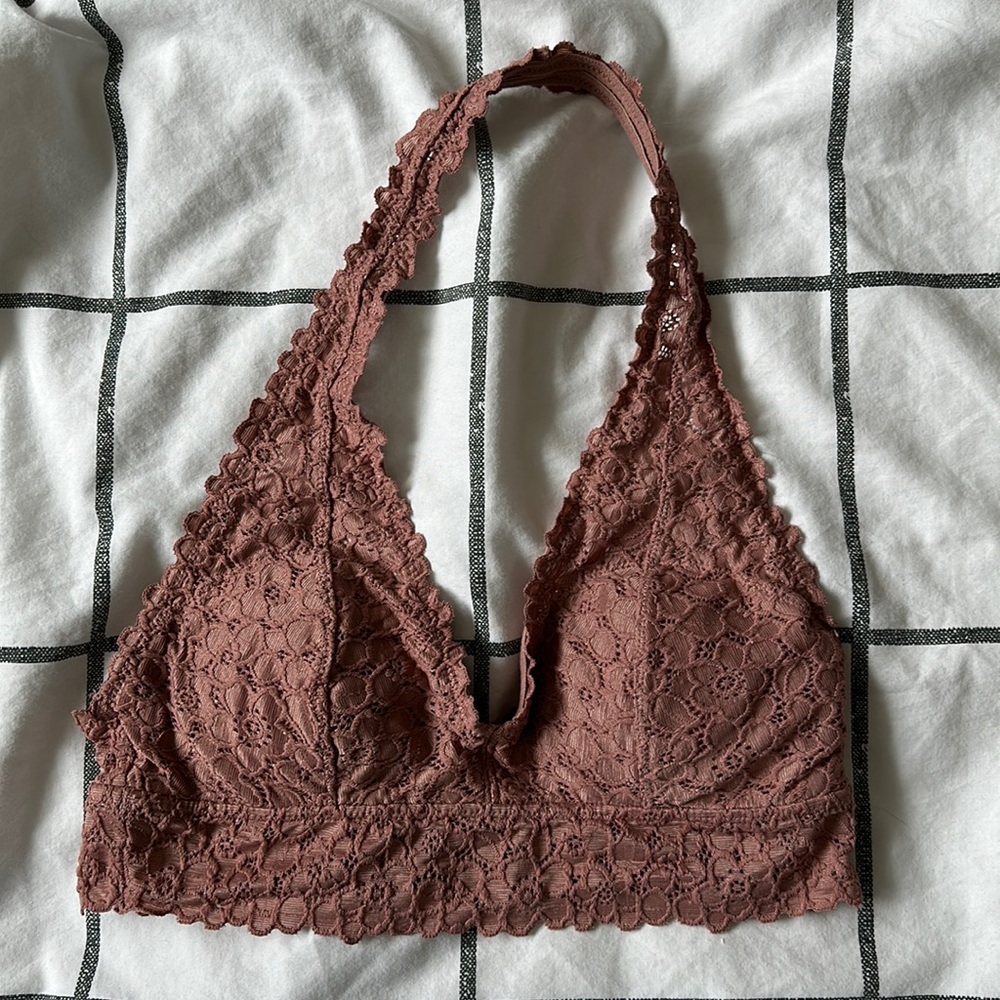 Aerie Mauve Halter bralette